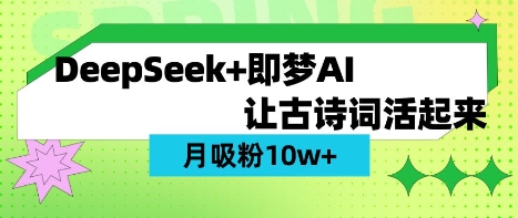 用DeepSeek做AI 古诗词视频,涨粉 10W+(保姆级教程)-老叔网创