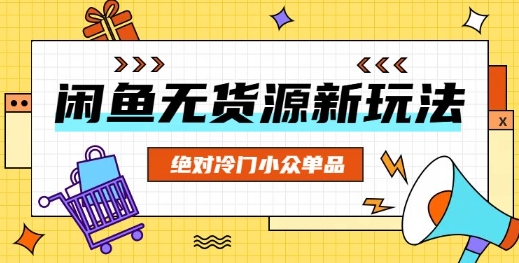 闲鱼无货源冷门单品项目，绝对冷门小众单品-老叔网创