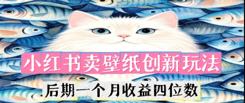 小红书卖壁纸创新玩法,后期一个月收益四位数-老叔网创