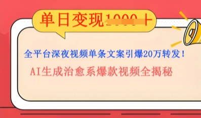 全平台深夜文案新风口：DeepSeek生成百万播放量金句，治愈系内容涨粉速度快4倍-老叔网创