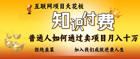 互联网项目天花板,知付付费项目,普通人如何通过卖项目月入十个,拒绝韭菜【揭秘】-老叔网创