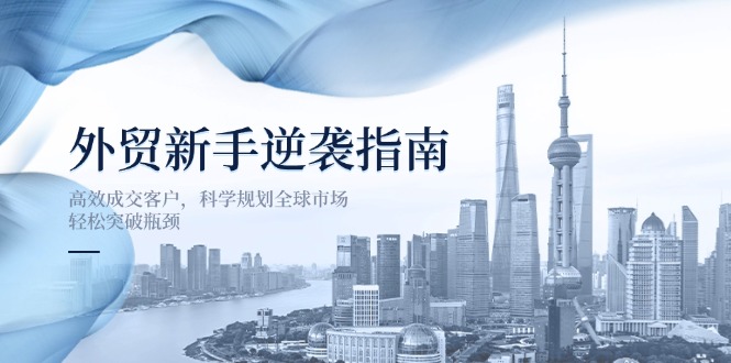 （14201期）外贸新手逆袭指南：高效成交客户，科学规划全球市场，轻松突破瓶颈-老叔网创