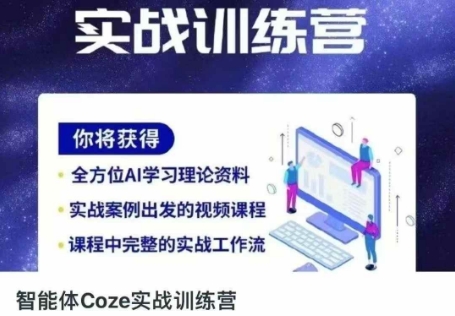 智能体Coze实战训练营，掌握新时代效率工具，让你人生即刻开挂-老叔网创