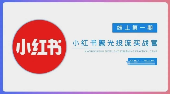 小红书聚光陪跑第一期，教你从0到1玩转小红书聚光投流，搭建小红书付费投流团队，更快的见到效果-老叔网创