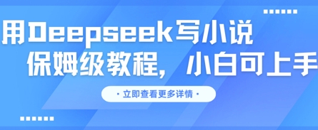 用Deepseek写小说，保姆级教程，小白可实操-老叔网创