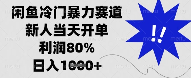 闲鱼冷门暴力赛道，新人当天开单，利润80%，日入数张【揭秘】-老叔网创